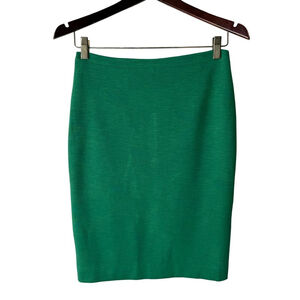 Classiques Entier Vibrant Textured Green Pencil Skirt Size 6 Office Work Summer